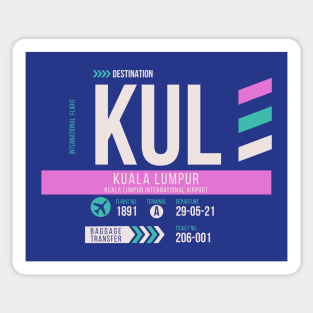 Kuala Lumpur (KUL) Airport Code Baggage Tag Sticker